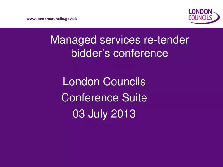 managed services re tender bidder s conference