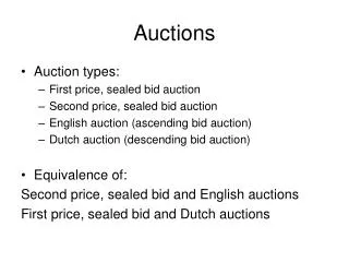 Auctions