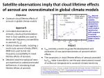 Constrained Aerosol Effects on Cloud Lifetime in Global Models - slide 1