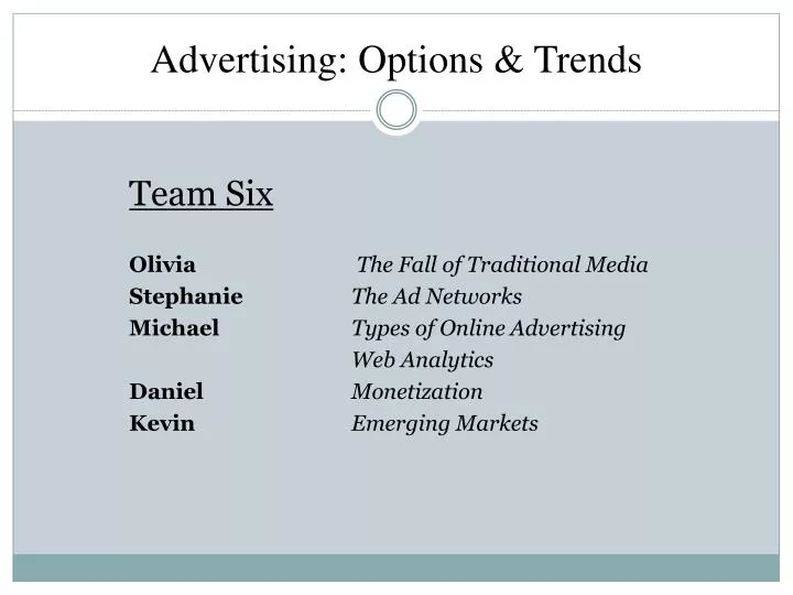 advertising options trends