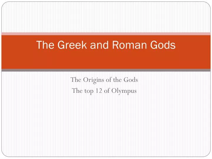 the greek and roman gods