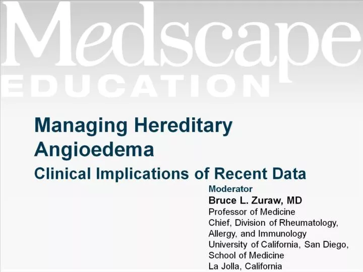 managing hereditary angioedema