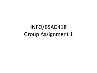INFO/BSAD418 Group Assignment 1