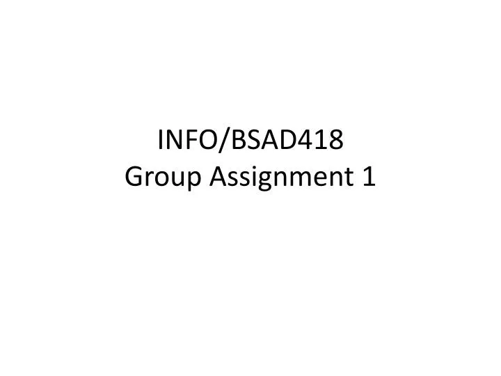 info bsad418 group assignment 1