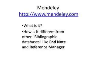 Mendeley mendeley