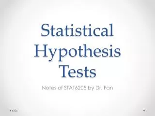 statistical hypothesis tests