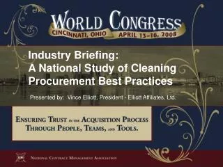 Industry Briefing: A National Study of Cleaning Procurement Best Practices