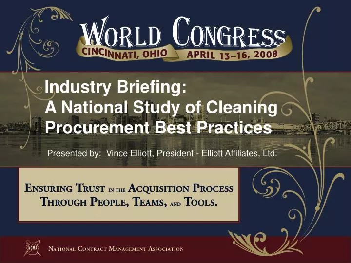 industry briefing a national study of cleaning procurement best practices