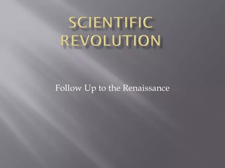 scientific revolution