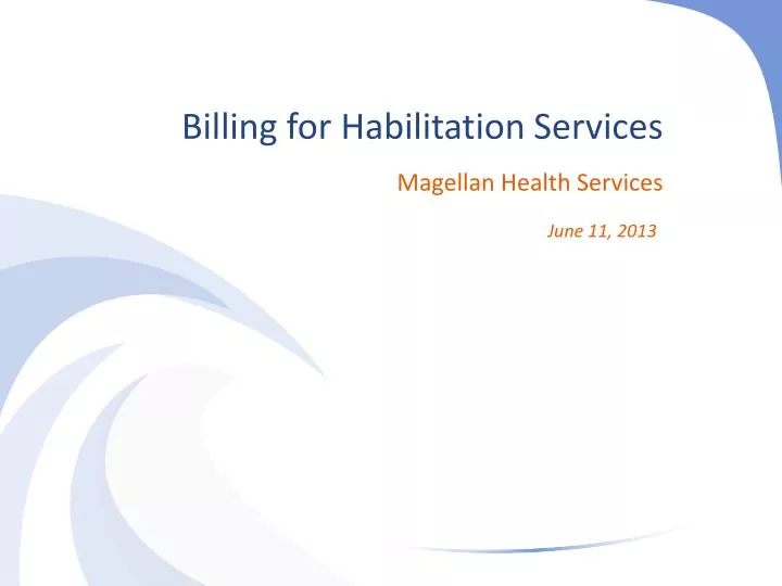 billing for habilitation services