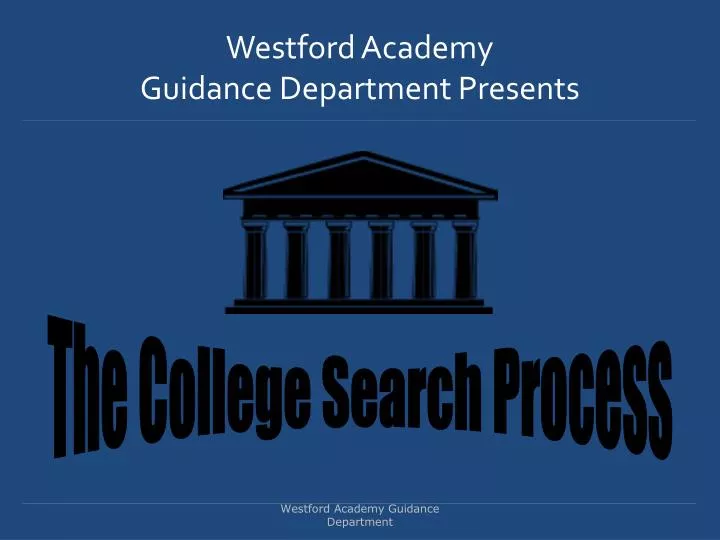 westford academy guidance department presents