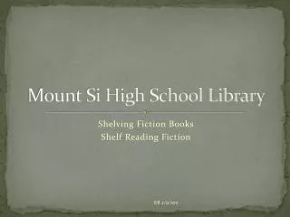 Mount Si High School Library