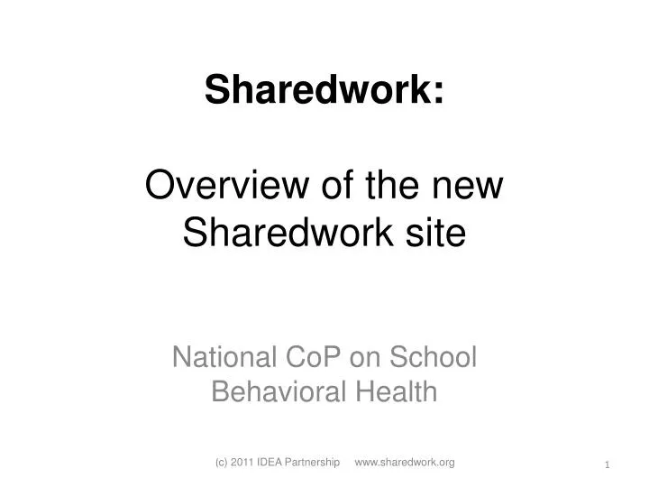 sharedwork overview of the new sharedwork site