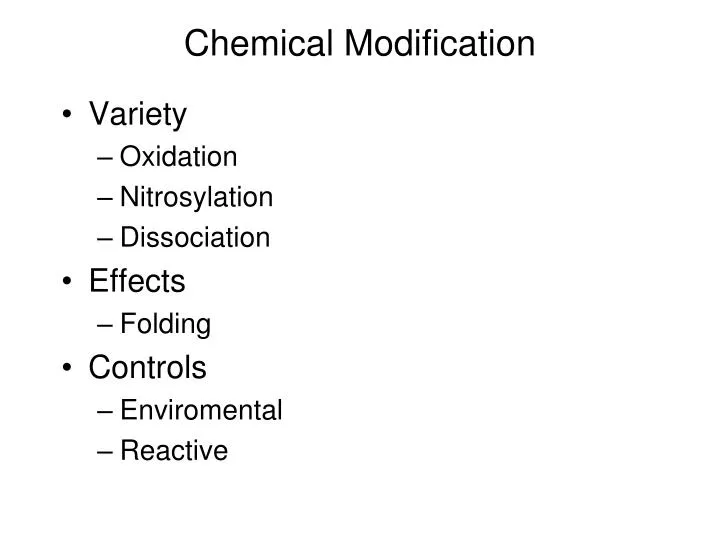 chemical modification