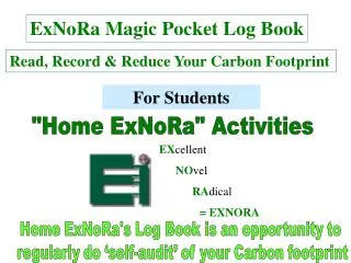 ExNoRa Magic Pocket Log Book