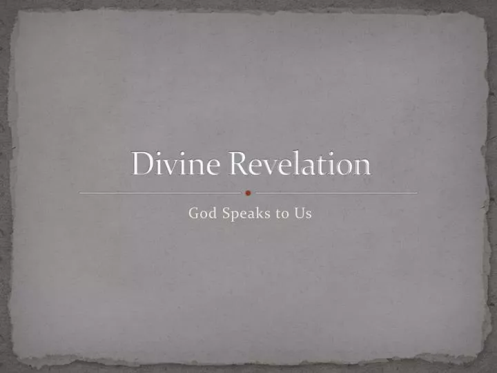 divine revelation