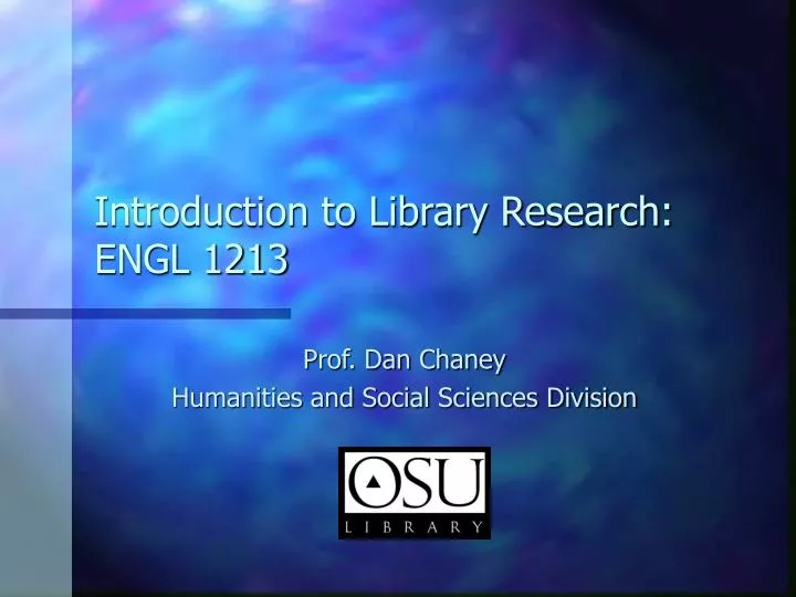 introduction to library research engl 1213
