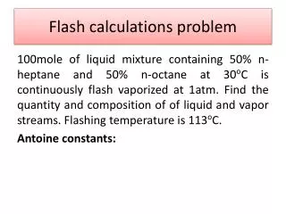 Flash calculations problem