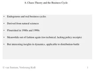 6. Chaos-Theory and the Business Cycle