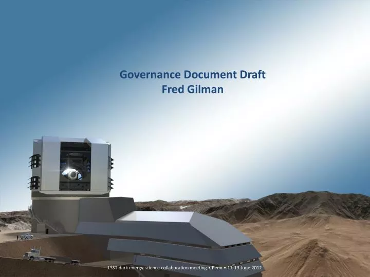 governance document draft fred gilman