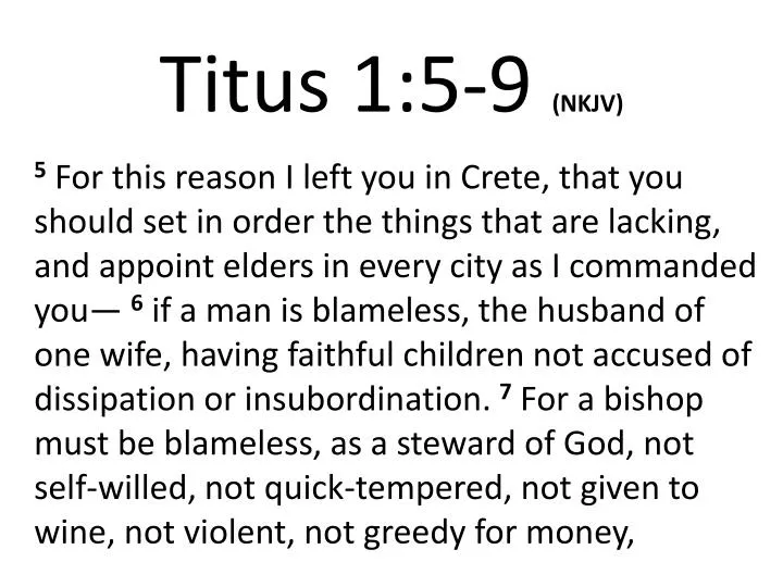 titus 1 5 9 nkjv