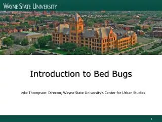 Introduction to Bed Bugs