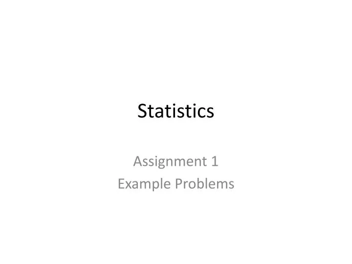 statistics