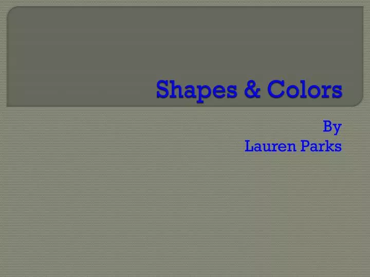 shapes colors