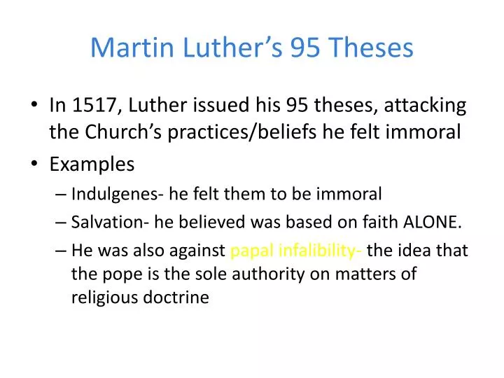 martin luther s 95 theses