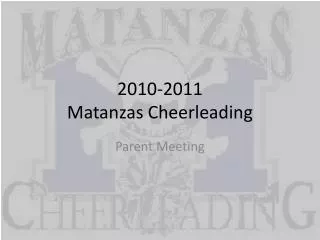 2010-2011 Matanzas Cheerleading