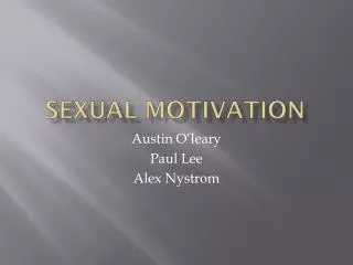 Sexual Motivation