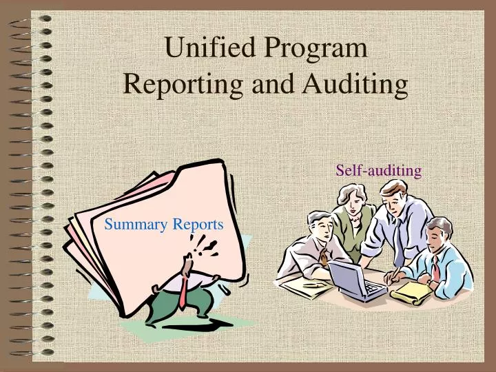 unified program reporting and auditing