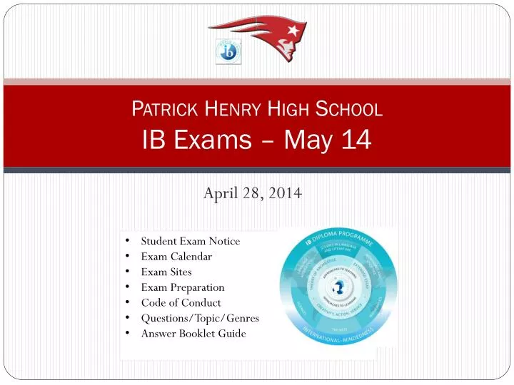 patrick henry high school ib exams may 14