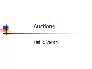 Auctions