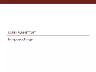 norsk filminstitutt