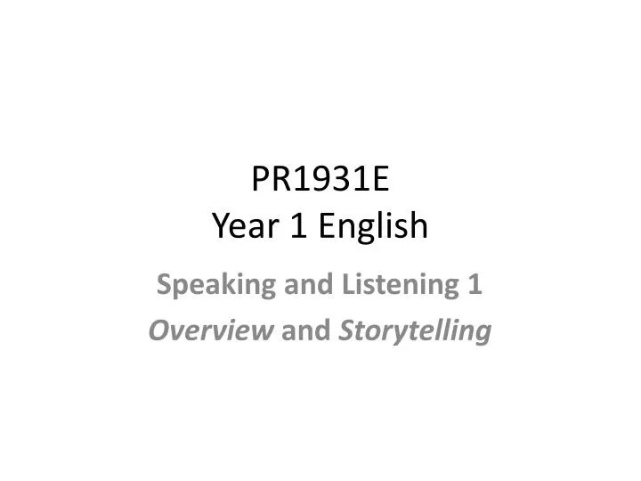 pr1931e year 1 english