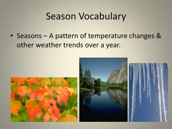 season vocabulary