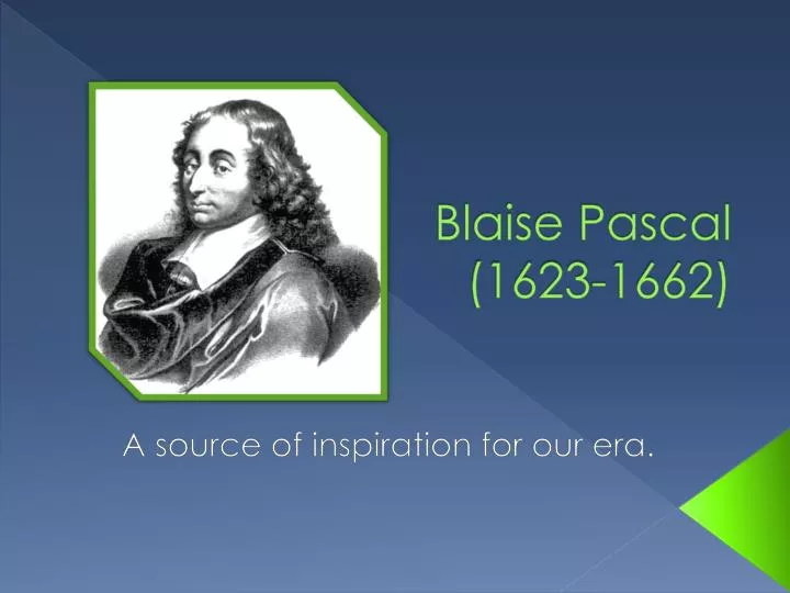 blaise pascal 1623 1662