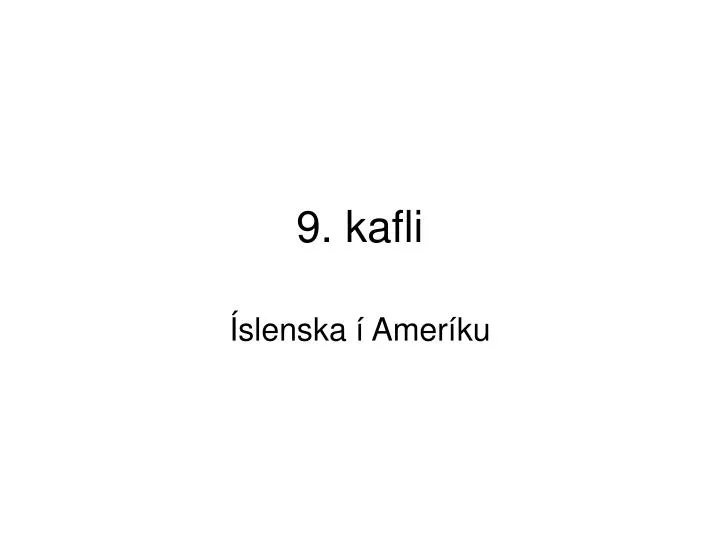 9 kafli