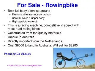 For Sale - Rowingbike