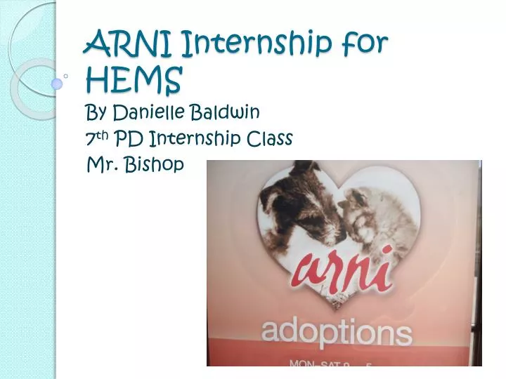 arni internship for hems