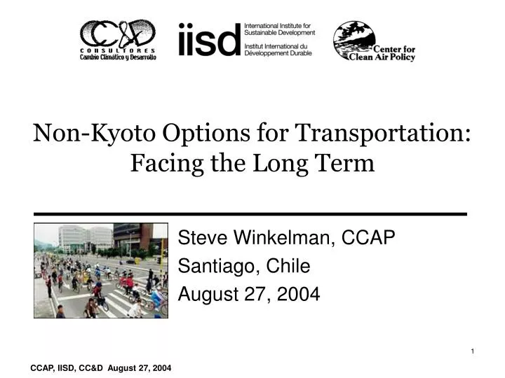 non kyoto options for transportation facing the long term