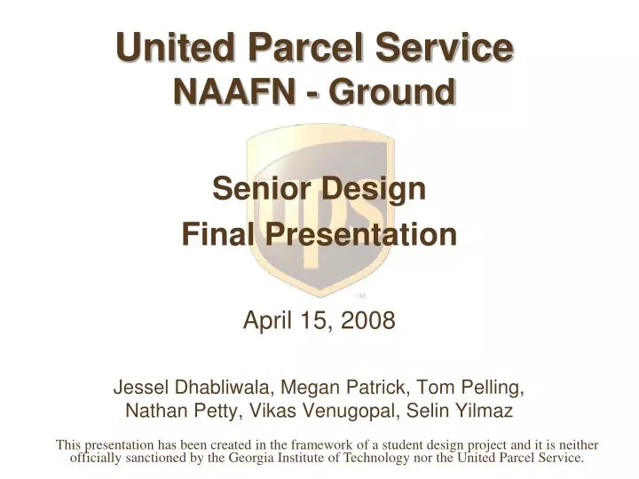 united parcel service naafn ground