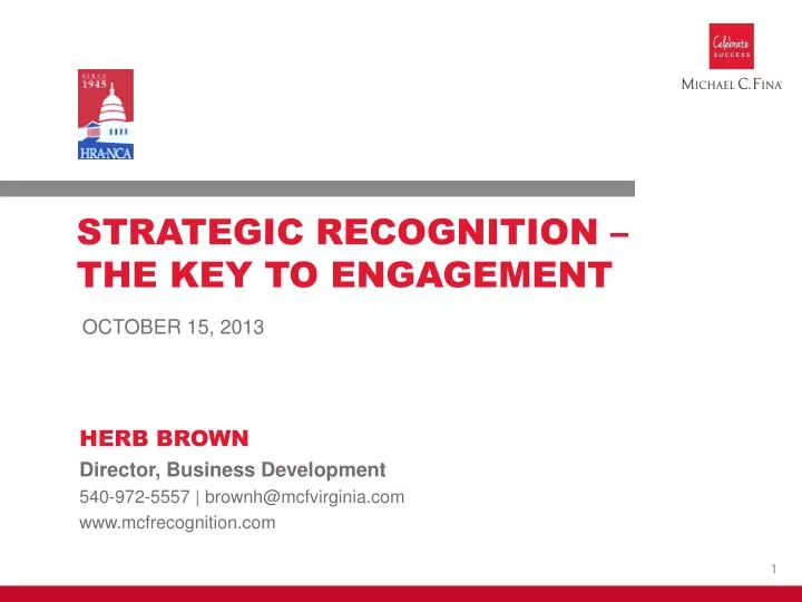 strategic recognition the key to engagement