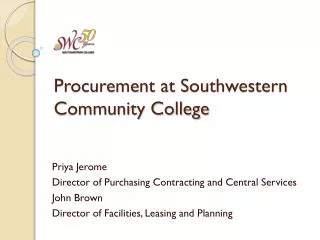 Procurement at Southwestern Community College
