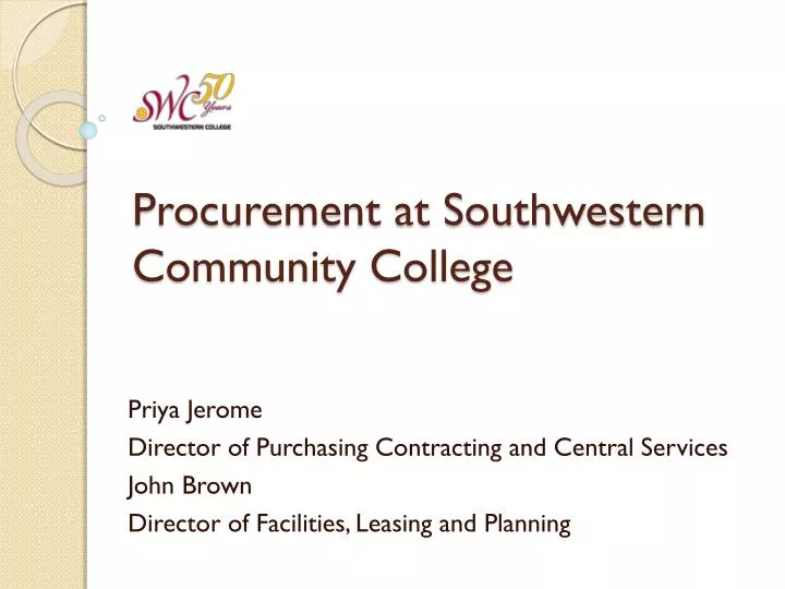 procurement at southwestern community college