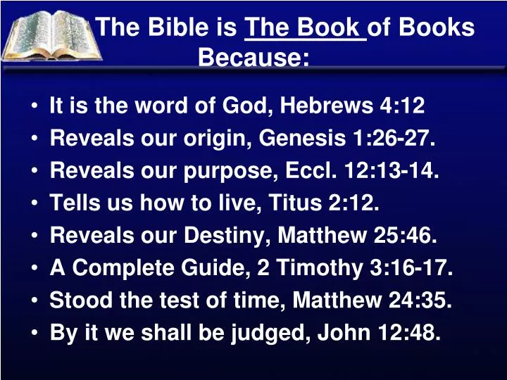 the bible is the book of books because