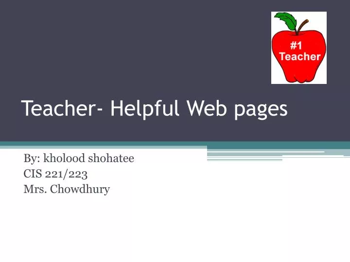 teacher helpful web pages