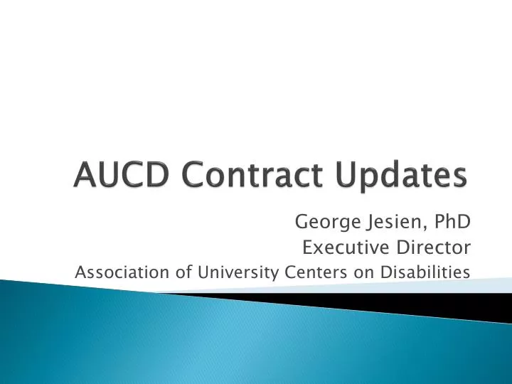 aucd contract updates