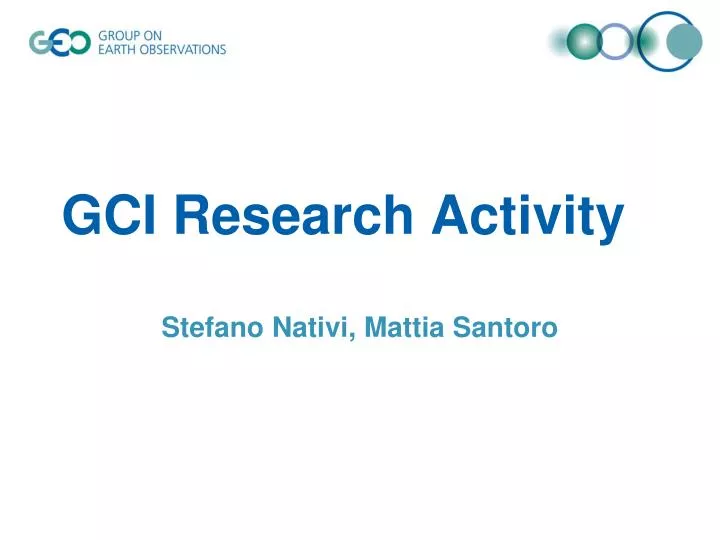 gci research activity